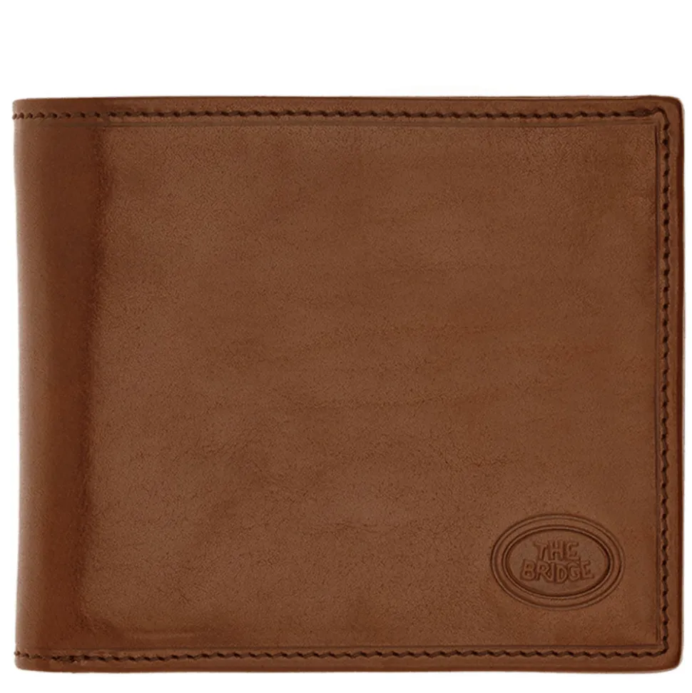 Portafoglio Uomo con Pattina e Portamonete THE BRIDGE In Pelle Marrone linea Story 01426601