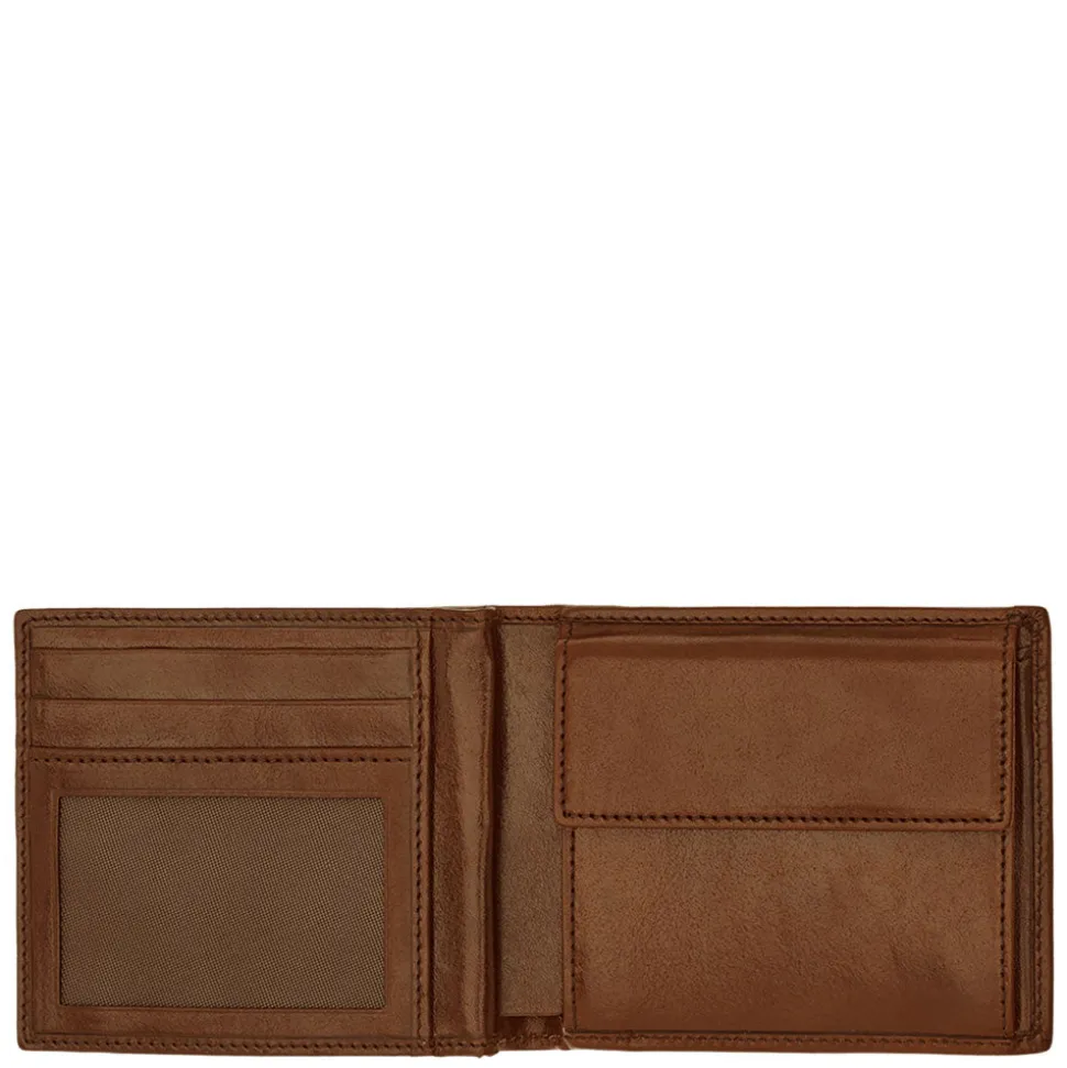 Portafoglio Uomo con Pattina e Portamonete THE BRIDGE In Pelle Marrone linea Story 01426601
