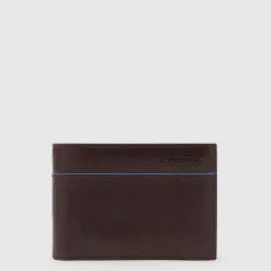Portafoglio Uomo con Pattina e Portamonete PIQUADRO in Pelle Mogano Linea B2 Revamp- PU1392B2VR