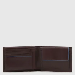 Portafoglio Uomo con Pattina e Portamonete PIQUADRO in Pelle Mogano Linea B2 Revamp- PU1392B2VR