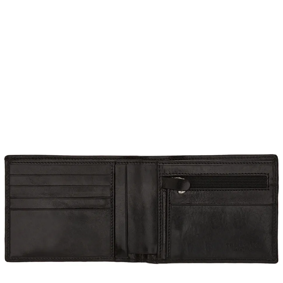 Portafoglio Uomo con Portamonete con Zip THE BRIDGE In Pelle Nera linea Story