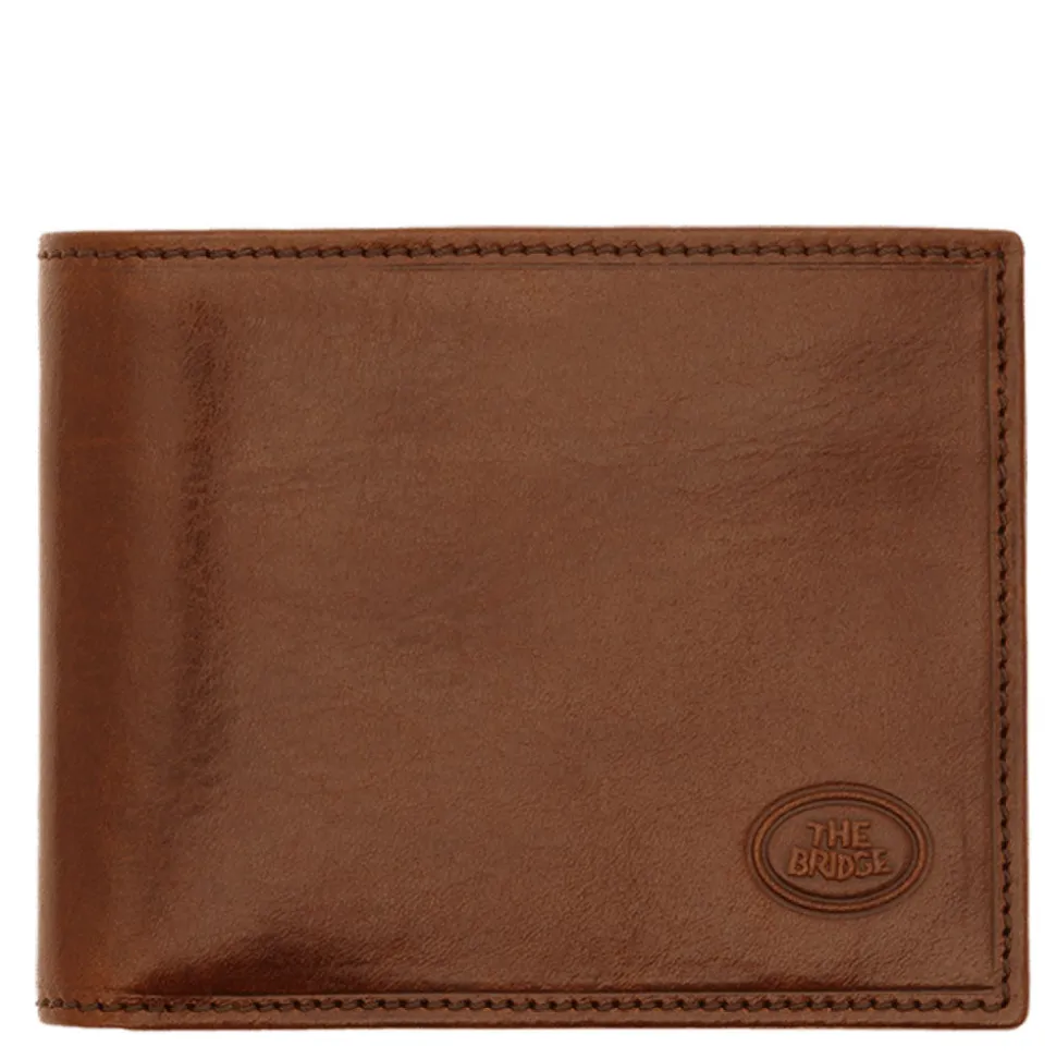 Portafoglio Uomo con Portamonete con Zip THE BRIDGE In Pelle Marrone linea Story