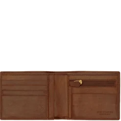 Portafoglio Uomo con Portamonete con Zip THE BRIDGE In Pelle Marrone linea Story