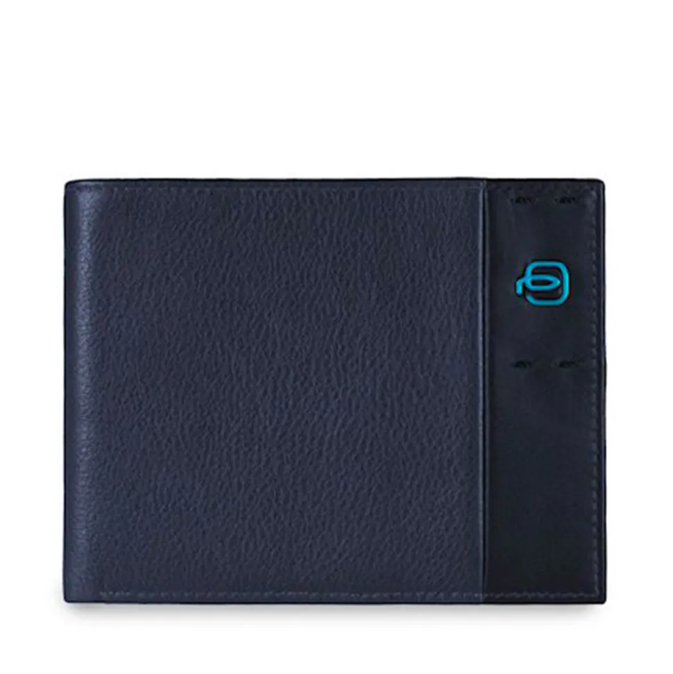 Portafoglio Uomo PIQUADRO in Pelle Blu con Pattina - PU1392P15