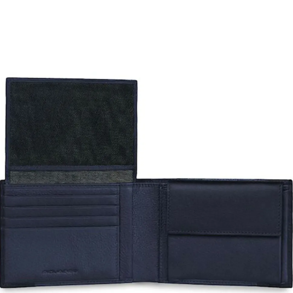 Portafoglio Uomo PIQUADRO in Pelle Blu con Pattina - PU1392P15