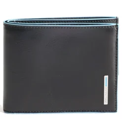 Portafoglio Uomo Piquadro In Pelle Nera con Portacarte Orizzontale e Portamonete - PU1239B2R