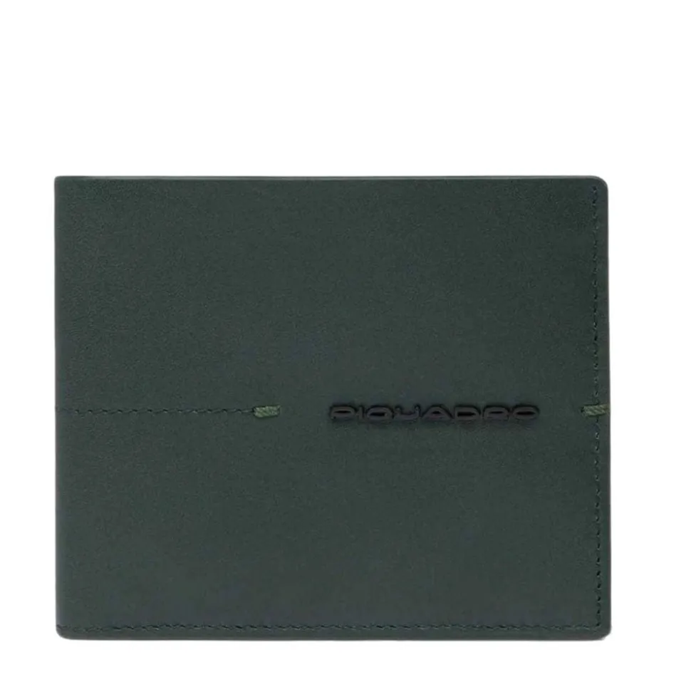 Portafoglio Uomo PIQUADRO In Pelle Colore Verde Linea Kiri - PU3891W135R