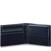 Portafoglio Uomo PIQUADRO in Pelle Blu con Portamonete Linea Blue Square - PU4188B2R