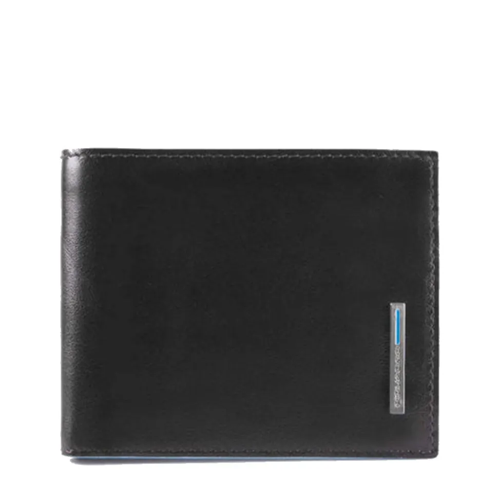 Portafoglio Uomo PIQUADRO in Pelle Nera con Pattina Linea Blue Square - PU4518B2R