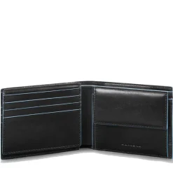 Portafoglio Uomo PIQUADRO in Pelle Nera con Pattina Linea Blue Square - PU4518B2R
