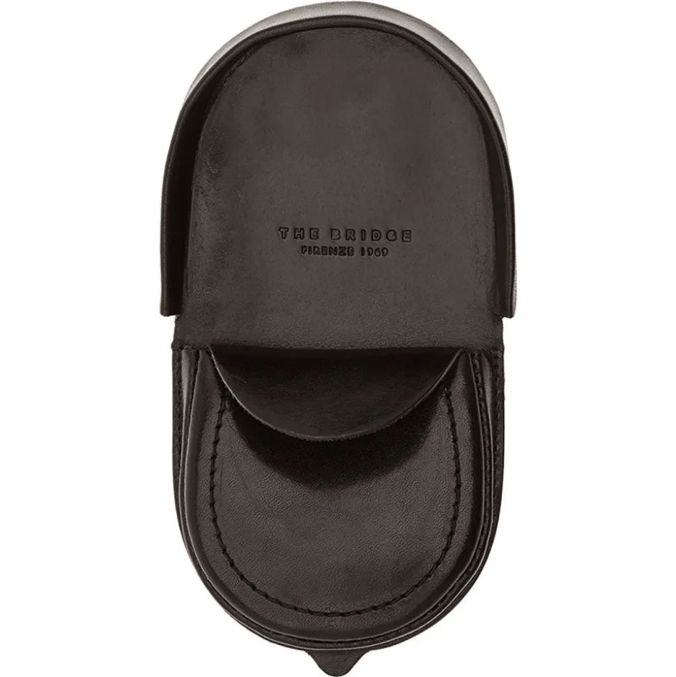 Portamonete a Tacco THE BRIDGE In Pelle Nero linea Story Made in Italy