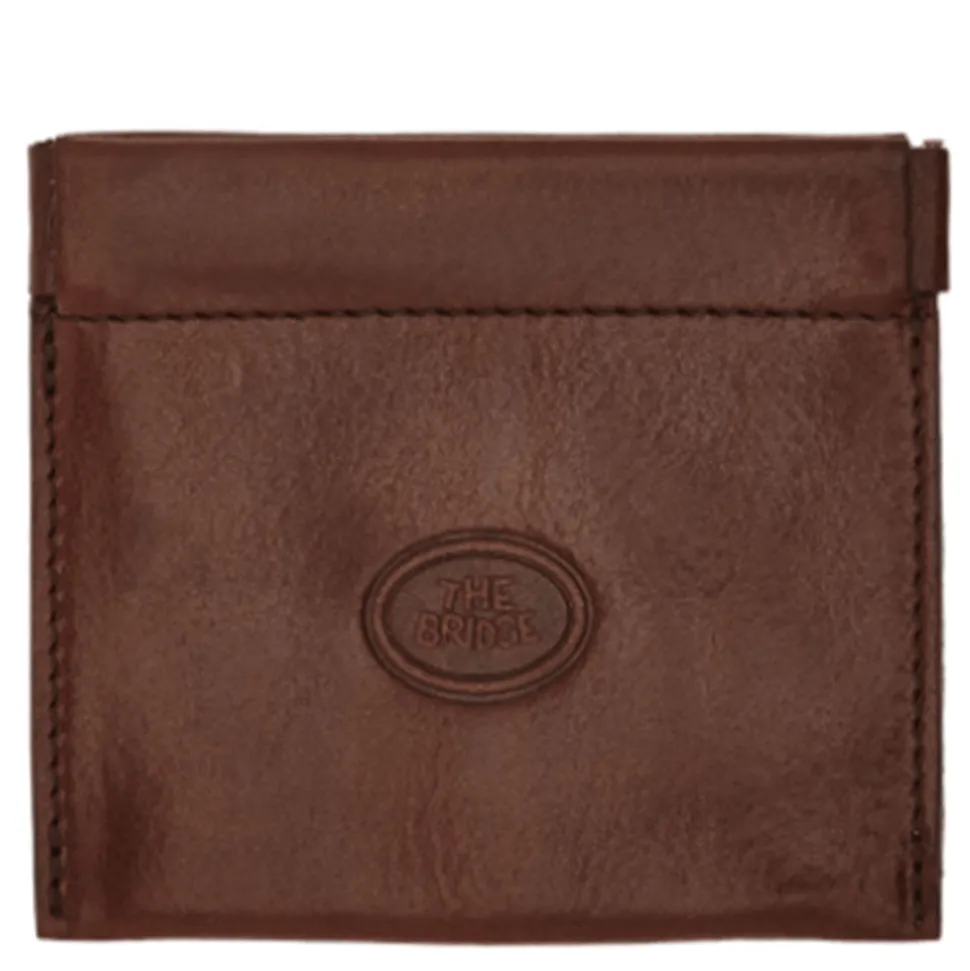 Portamonete Uomo THE BRIDGE In Pelle Marrone linea Story Made in Italy