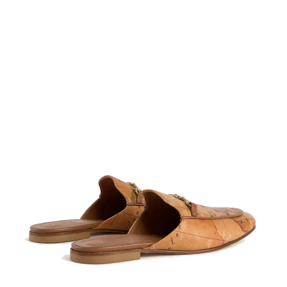 Sabot con Morsetto 1A Classe Alviero Martini in Nappa stampa Geo Classic 1060