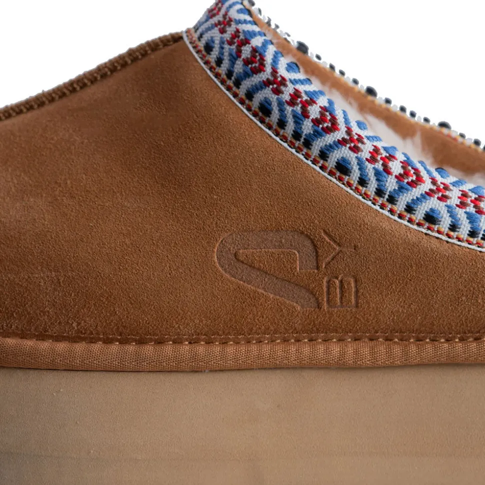 Sabot Imbottiti S by MASSIMO SANTINI linea Prisca in Velour color Cammello