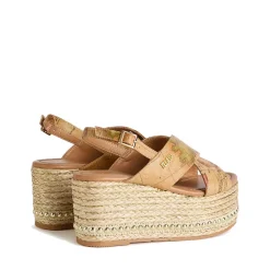 Sandali con Zeppa 8,5 cm 1A Classe Alviero Martini in Eco Nappa stampa Geo Classic 1120