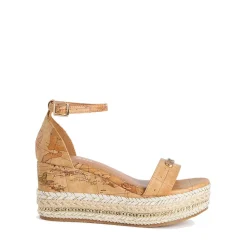 Sandali con Zeppa 8 cm 1A Classe Alviero Martini in Eco Nappa stampa Geo Classic 1117