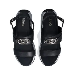 Sandali Donna LIU JO Maxi Wonder Sandal 30 in Pelle Nera