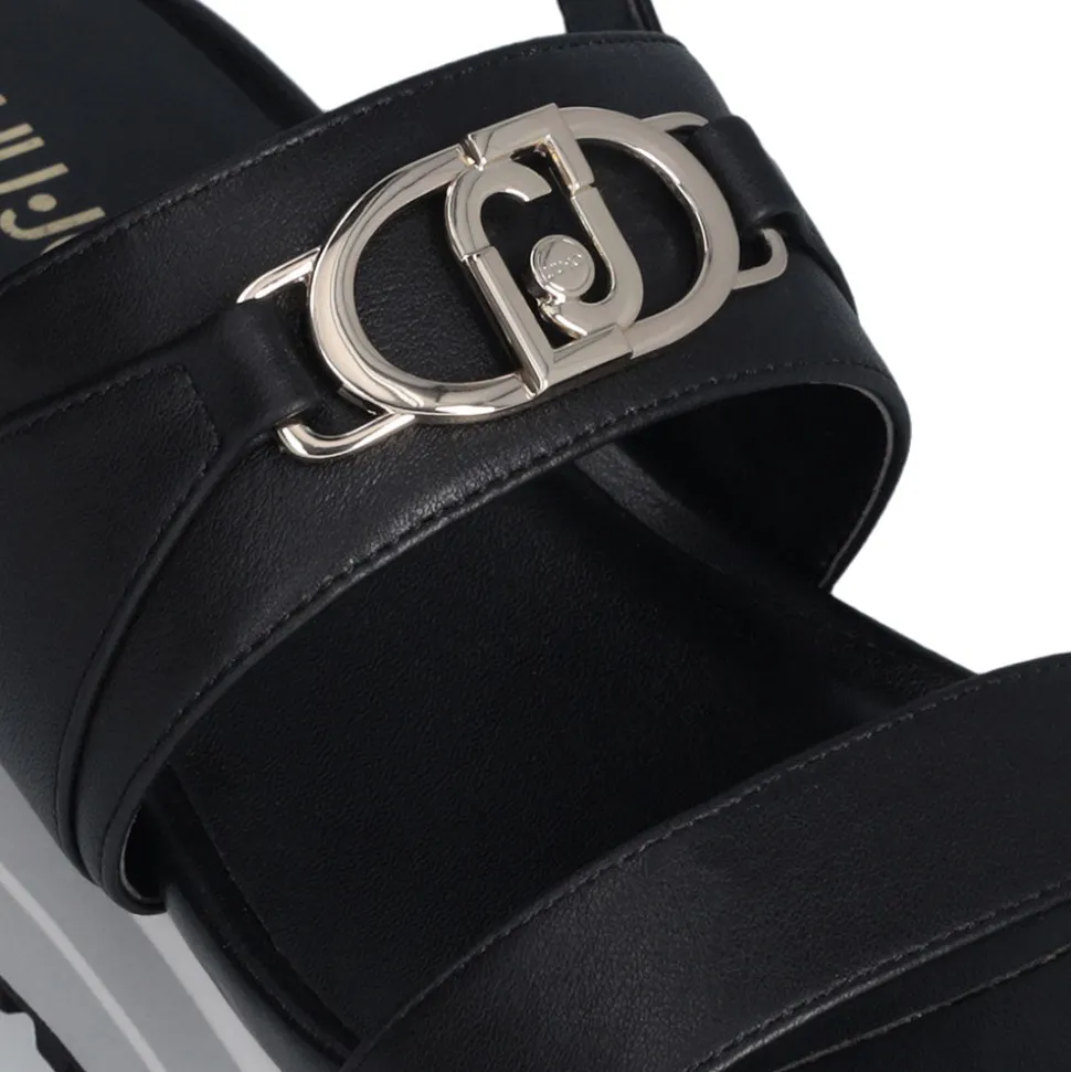 Sandali Donna LIU JO Maxi Wonder Sandal 30 in Pelle Nera