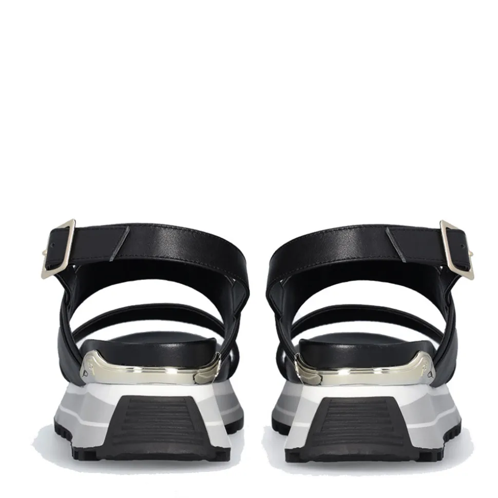 Sandali Donna LIU JO Maxi Wonder Sandal 30 in Pelle Nera