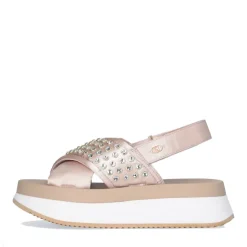 Sandali Platform con Borchie Gioiello LIU JO Dreamy Sandal 02 in Raso color Cipria