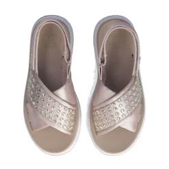 Sandali Platform con Borchie Gioiello LIU JO Dreamy Sandal 02 in Raso color Cipria