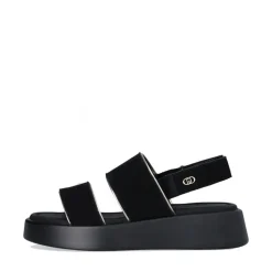 Sandali Platform LIU JO Amber 01 in Suede Nero