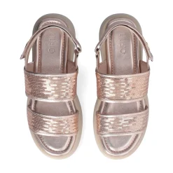 Sandali Platform LIU JO Amber 01 con Paillettes Rose Gold