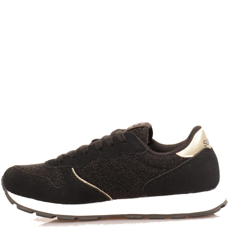 Scarpe Bambina Sun68 Sneakers Girl's Ally Glitter Textile Teen Colore Nero - Z44404T