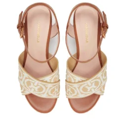 Scarpe Donna COCCINELLE Sandali con Zeppa Colore Cuir Natural - Ecru