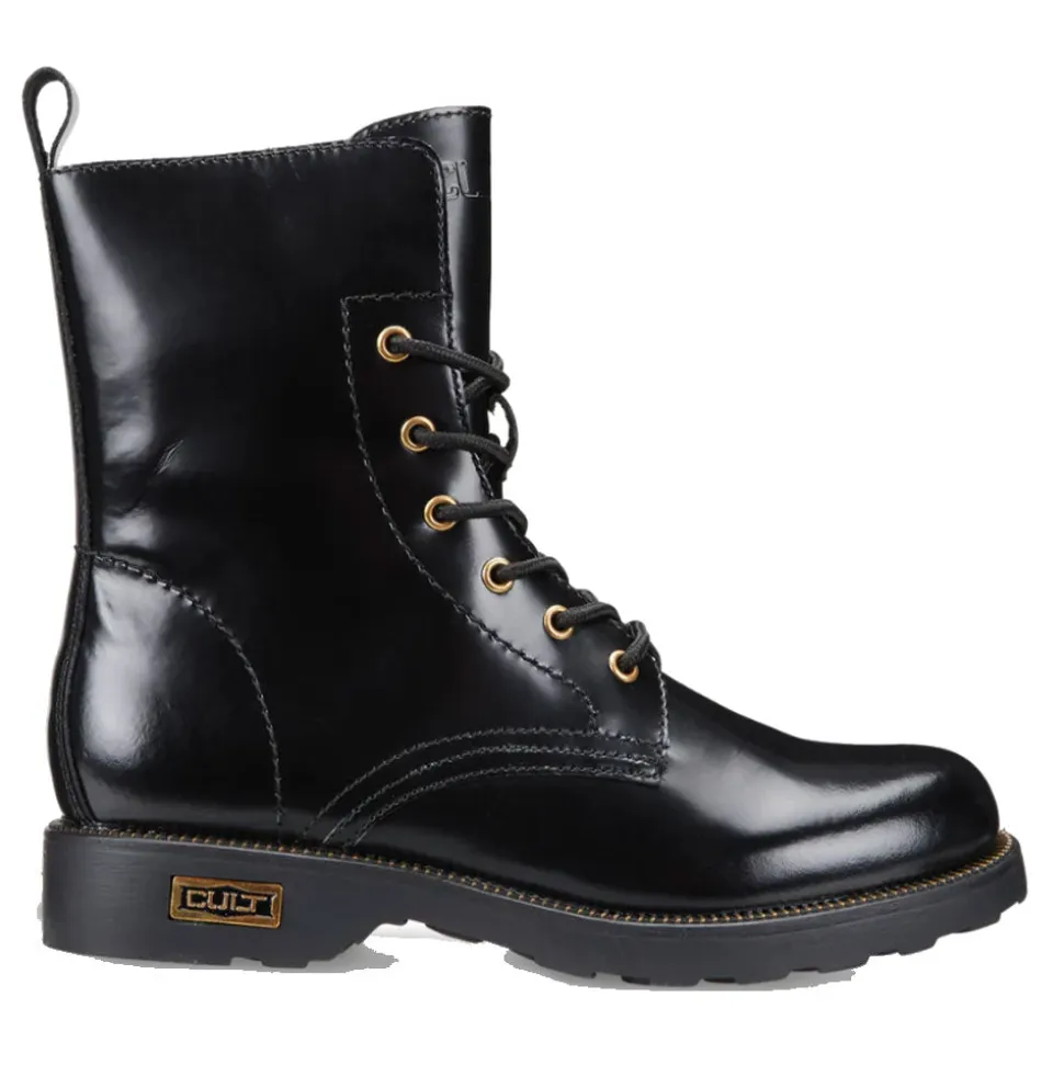 Scarpe Donna CULT Anfibi Zeppelin 472 in Pelle Nera