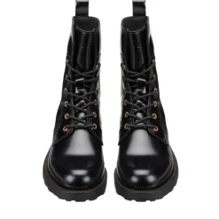 Scarpe Donna CULT Anfibi Zeppelin 472 in Pelle Nera