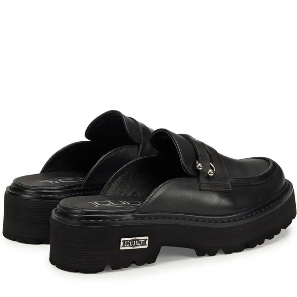 Scarpe Donna CULT Slash 4214 Sabot in Pelle Nera
