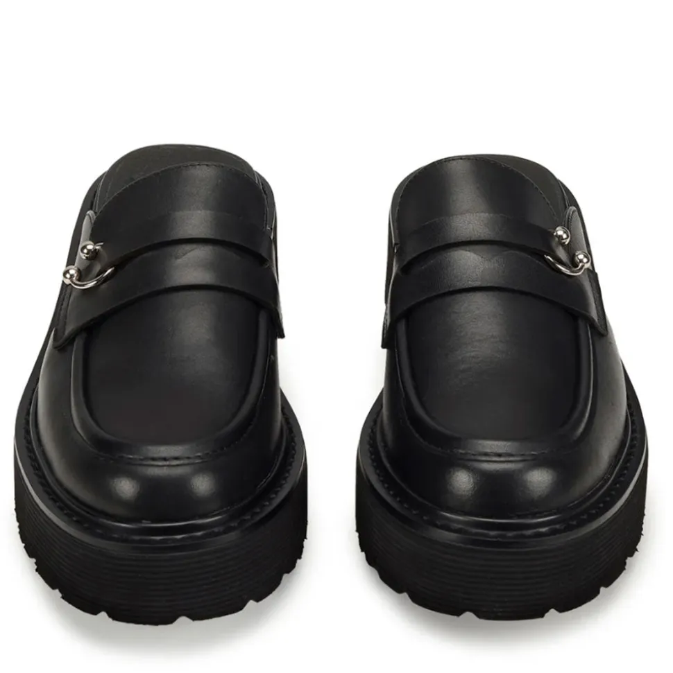 Scarpe Donna CULT Slash 4214 Sabot in Pelle Nera