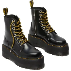 Scarpe Donna DR. MARTENS Stivali Platform linea Jadon Max in Pelle Buttero Nera