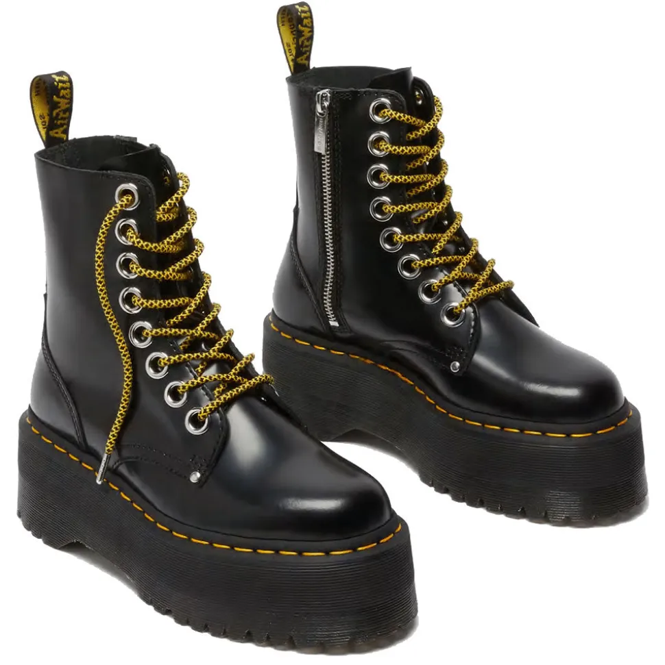 Scarpe Donna DR. MARTENS Stivali Platform linea Jadon Max in Pelle Buttero Nera