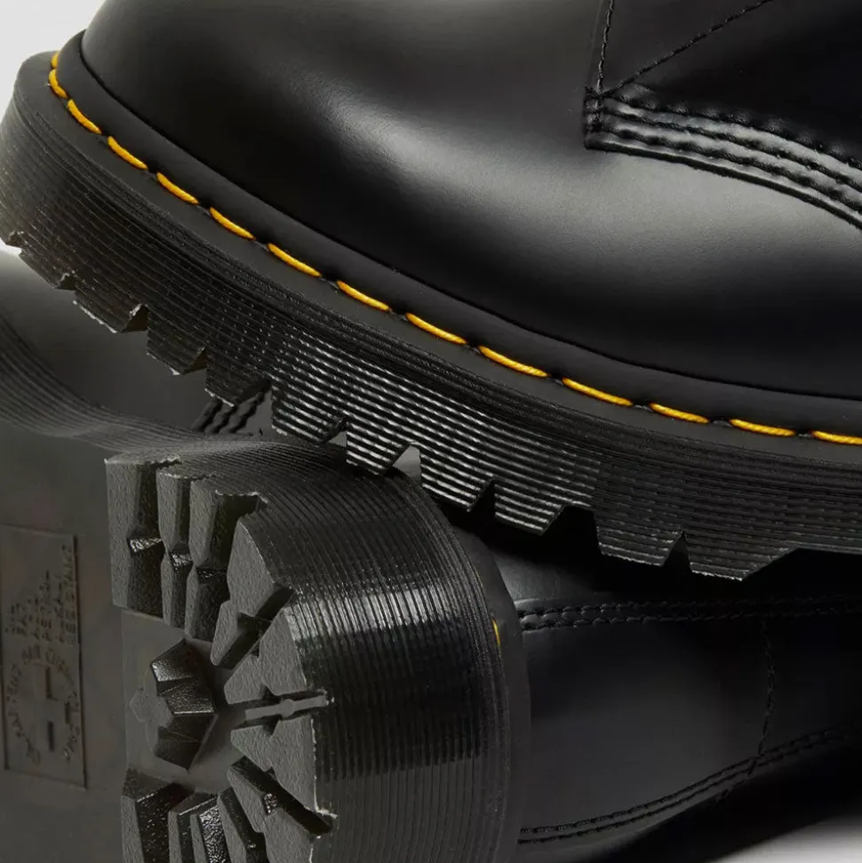 Scarpe Donna DR. MARTENS Stivali Platform linea 1460 BEX in Pelle Nera