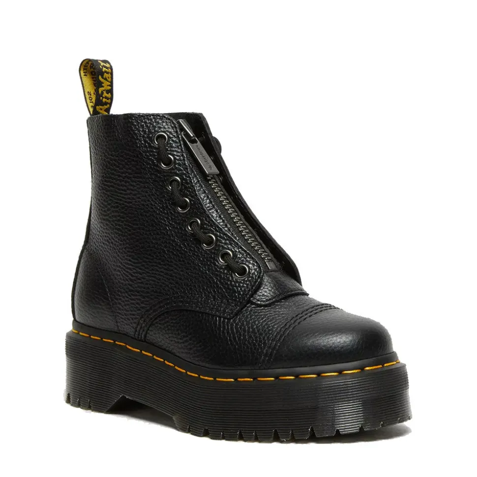 Scarpe Donna DR. MARTENS Stivali Platform linea Sinclair in Pelle Nera