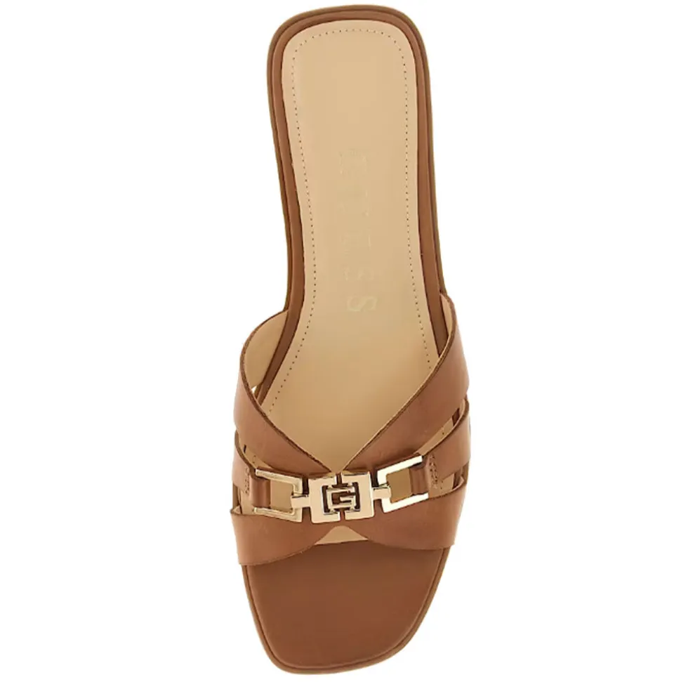 Scarpe Donna GUESS Ciabatte Linea Realla in Pelle Colore Tango