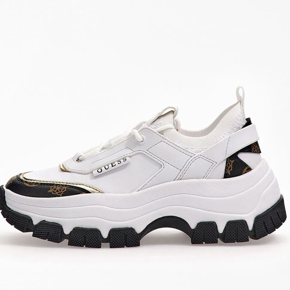 Scarpe Donna GUESS Sneakers Linea Braydin Colore White - Brown