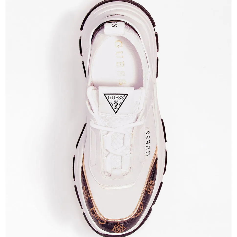 Scarpe Donna GUESS Sneakers Linea Braydin Colore White - Brown