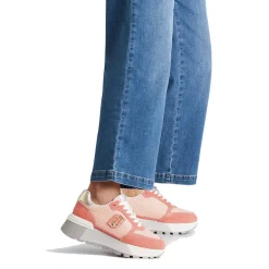 Scarpe Donna LIU JO Amazing 25 Sneakers Platform in Suede e Mesh color Pesca