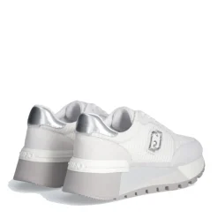 Scarpe Donna LIU JO Amazing 25 Sneakers Platform in Suede e Mesh Bianco