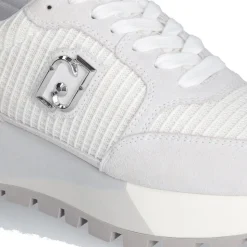 Scarpe Donna LIU JO Amazing 25 Sneakers Platform in Suede e Mesh Bianco