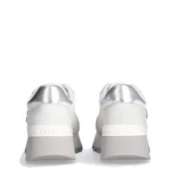 Scarpe Donna LIU JO Amazing 25 Sneakers Platform in Suede e Mesh Bianco