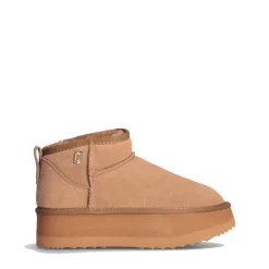 Scarpe Donna LIU JO Jane 01 Stivaletti Platform Imbottiti in Suede color Cognac