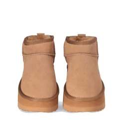 Scarpe Donna LIU JO Jane 01 Stivaletti Platform Imbottiti in Suede color Cognac