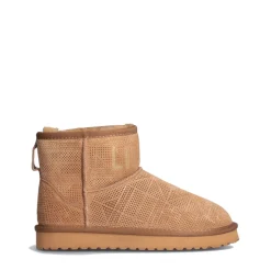 Scarpe Donna LIU JO Jil 02 Stivaletti Imbottiti in Suede Traforato color Cognac
