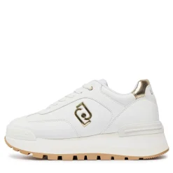Scarpe Donna LIU JO Sneakers Platform Amazing 28 White e Light Gold