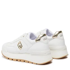 Scarpe Donna LIU JO Sneakers Platform Amazing 28 White e Light Gold