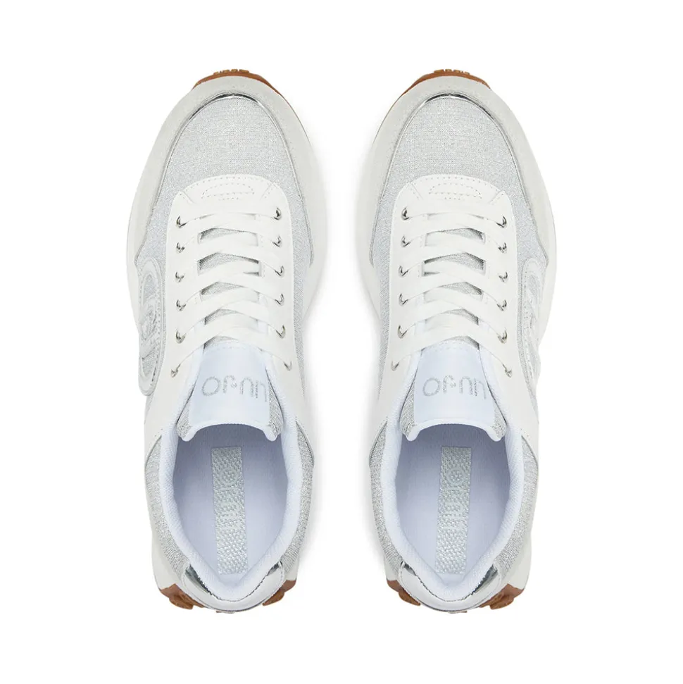 Scarpe Donna LIU JO Sneakers Running Lolo 17 in Lurex Suede e Pelle colore Purity